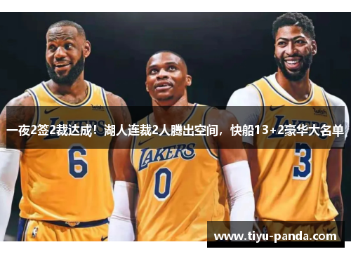 一夜2签2裁达成！湖人连裁2人腾出空间，快船13+2豪华大名单